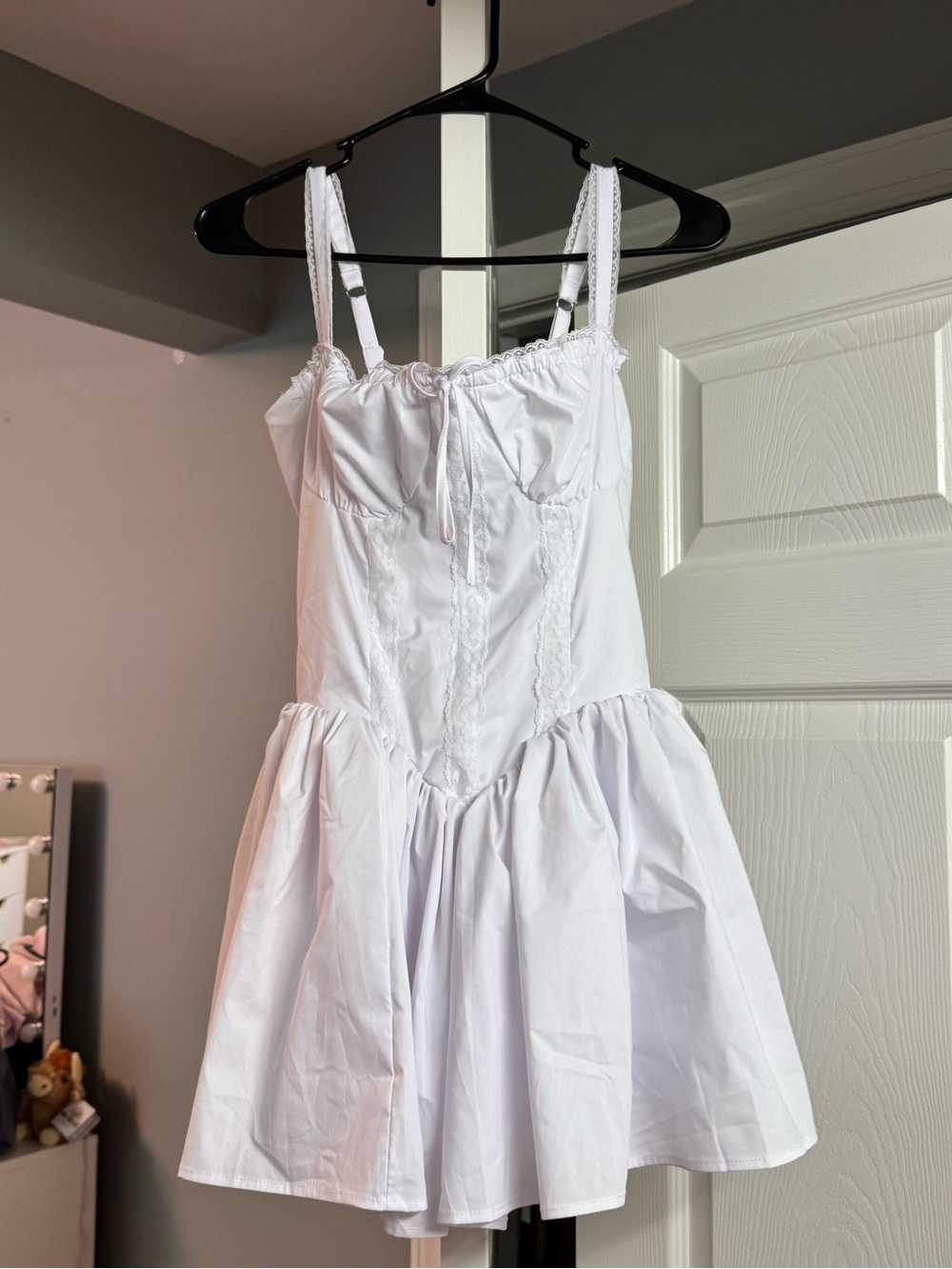 White mini dress